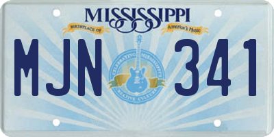 MS license plate MJN341