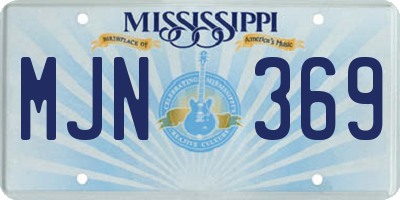 MS license plate MJN369