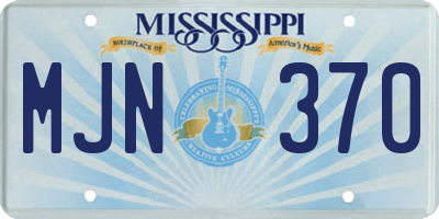 MS license plate MJN370