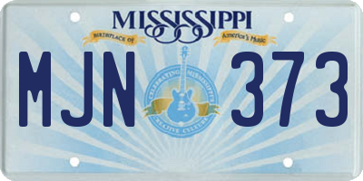MS license plate MJN373
