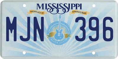 MS license plate MJN396