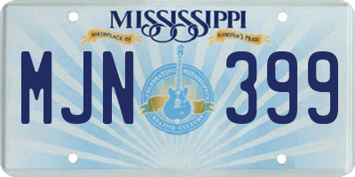 MS license plate MJN399