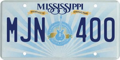 MS license plate MJN400