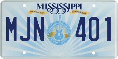 MS license plate MJN401