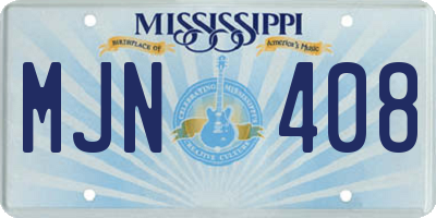 MS license plate MJN408