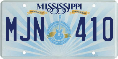 MS license plate MJN410