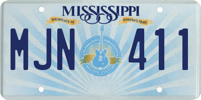 MS license plate MJN411