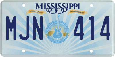 MS license plate MJN414