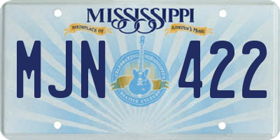 MS license plate MJN422