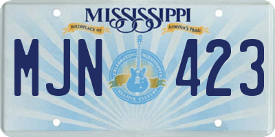 MS license plate MJN423