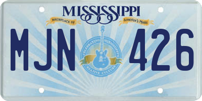 MS license plate MJN426