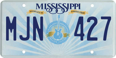 MS license plate MJN427