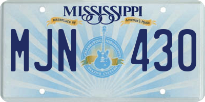 MS license plate MJN430