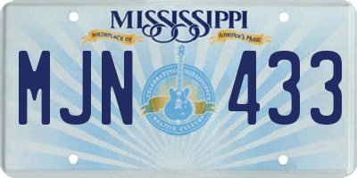 MS license plate MJN433
