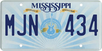 MS license plate MJN434