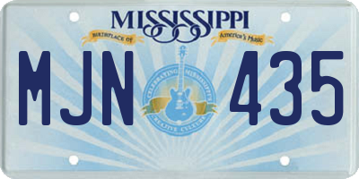 MS license plate MJN435