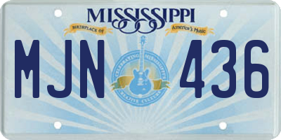 MS license plate MJN436
