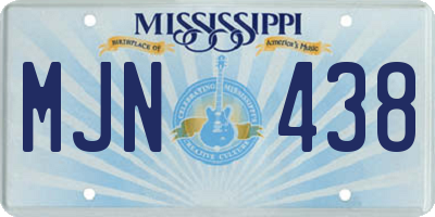 MS license plate MJN438