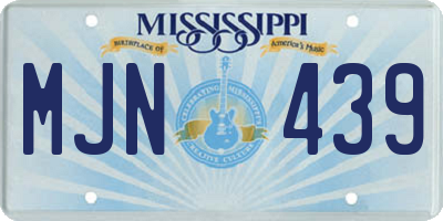 MS license plate MJN439