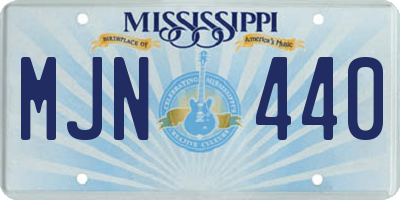 MS license plate MJN440