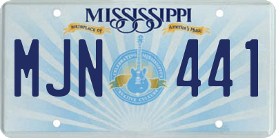 MS license plate MJN441