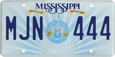 MS license plate MJN444