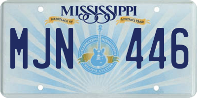 MS license plate MJN446