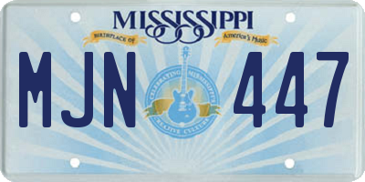 MS license plate MJN447