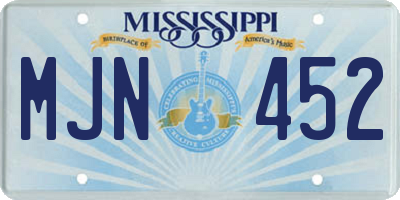 MS license plate MJN452