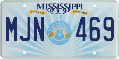 MS license plate MJN469