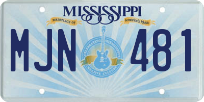 MS license plate MJN481