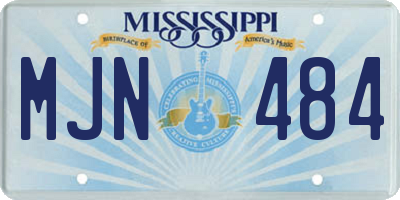 MS license plate MJN484