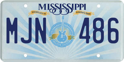 MS license plate MJN486