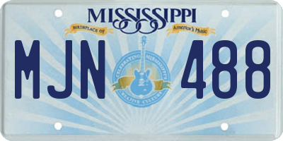 MS license plate MJN488