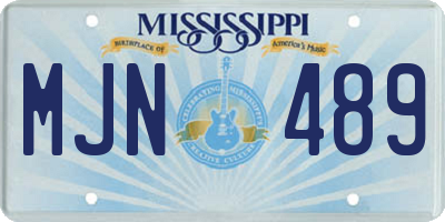 MS license plate MJN489