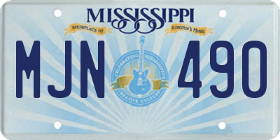 MS license plate MJN490