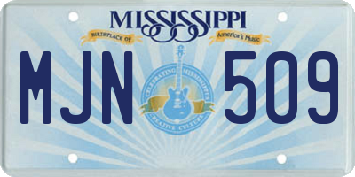 MS license plate MJN509