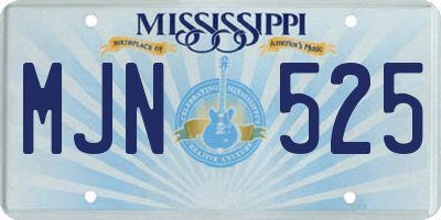 MS license plate MJN525