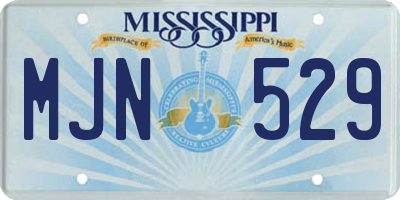 MS license plate MJN529