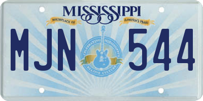 MS license plate MJN544