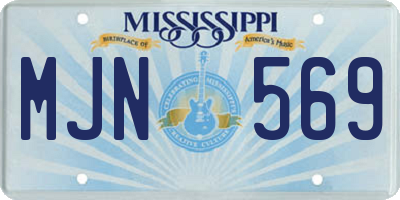 MS license plate MJN569