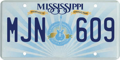 MS license plate MJN609