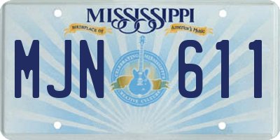 MS license plate MJN611