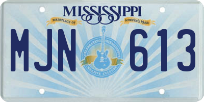 MS license plate MJN613