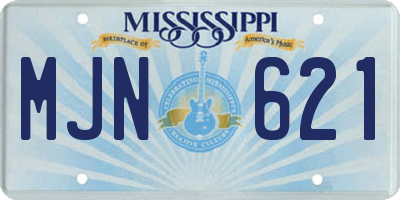 MS license plate MJN621