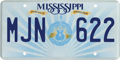 MS license plate MJN622