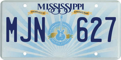 MS license plate MJN627