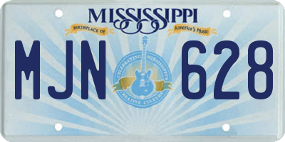 MS license plate MJN628