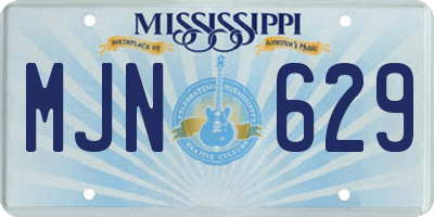 MS license plate MJN629