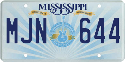 MS license plate MJN644